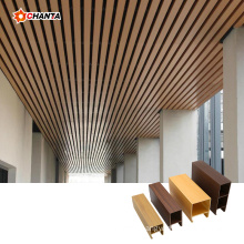 Decorative WPC Commercial Suspended Ceiling Wooden False Ceiling for Project Engineered Indoor